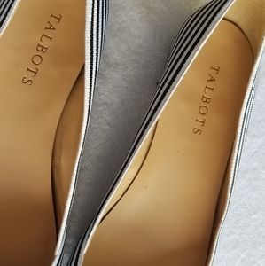 Black n white Stripe flats